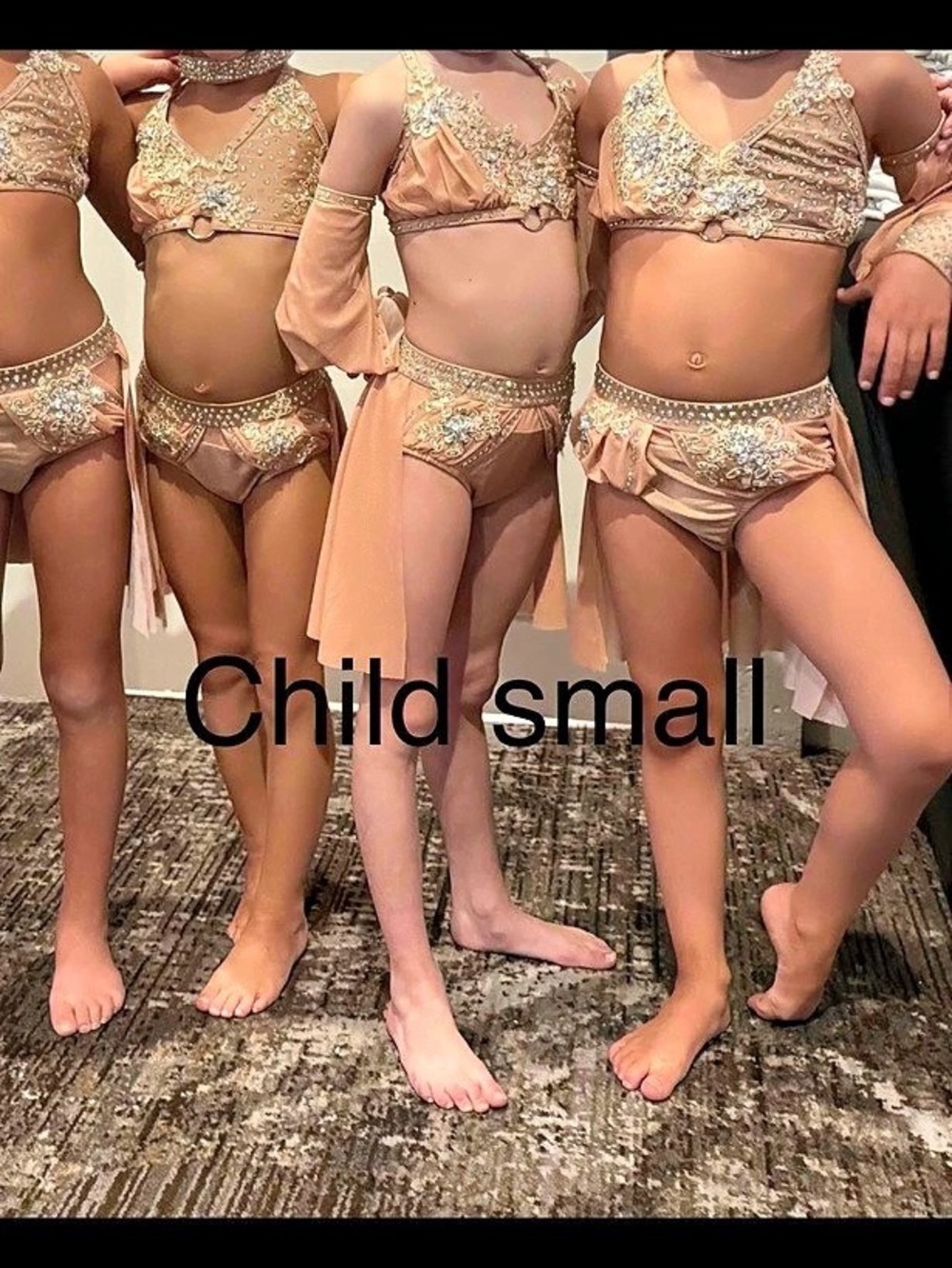 Girls Dance Costume in Brown & Gold Like New